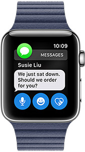 Apple Watch with apps and notifications