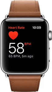 Apple Watch with heart rate sensor