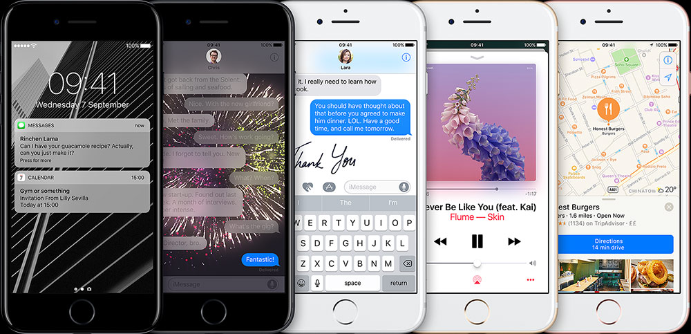 iPhone 7 with iOS 10