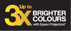 Up to 3x Brighter Colours Up to 3x Brighter Colours