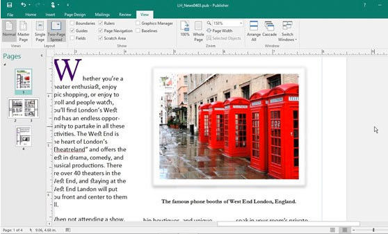 Microsoft Publisher Screenshot