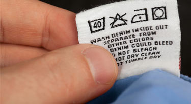 A clothing washing label A clothing washing label